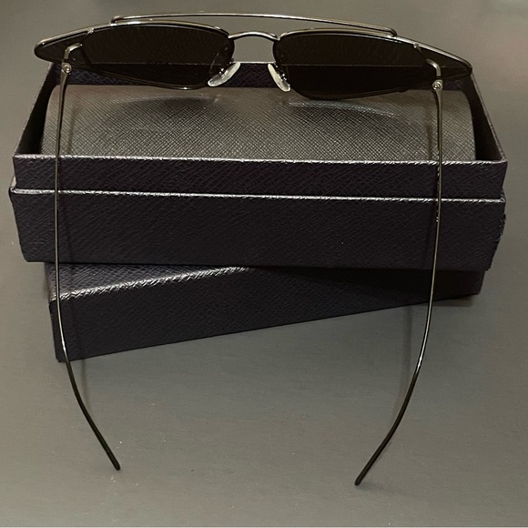 PRADA SPORT WOMEN’S CAT EYE SUNGLASSES SPR 63U (1AB-5SO) BLACK NWOT - Picture 3 of 5